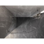 MEXEN/S - Lunar L sprchový kout čtvrtkruh křídlový levá 90 x 70, transparent, nikl kartáčovaný 833L-090L-070P-97-00