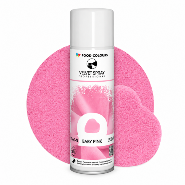 Sametový sprej Food Colours Baby Pink (250 ml)