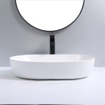 Erga Paola, umyvadlo na desku 800x400x135 mm, bílá lesklá, ERG-V03-9487E-WH