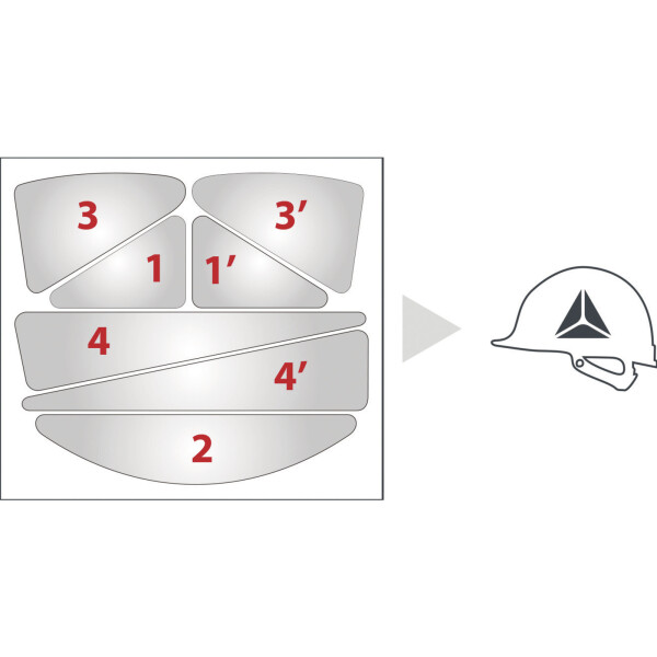 Reflexní nálepka na přilby Delta Plus Barva: Šedá kovová