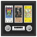 Obraz Las Vegas Raiders NFL Super Bowl Tickets Silver Coins