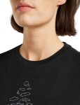 Dámské merino triko s krátkým rukávem ICEBREAKER Wmns 150 Tech Lite III SS Tee Hike Path, Black velikost: L