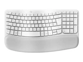 Logitech Wave Keys offwhite / Klávesnice / Ergonomická / DE layout / 2.4 GHz + Bluetooth (920-012284)