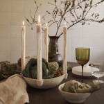 Ferm Living Svíčky Dryp set 2ks, Warm Grey