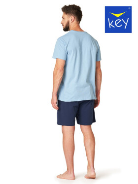 Pánské pyžamo MNS model 19649164 A24 kr/r M2XL Key Barva: modrá, Velikost: