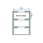 RFID štítek Silverline II blade M730, 60mm x 25mm, PET, dutinka 76,2 mm, 400 et/kot - cena/role