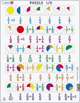 Puzzle MAXI - Počítání - zlomky/35 dílků - Larsen