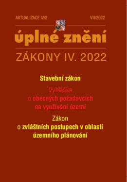 Aktualizace IV/2 2022 Stavební zákon, územní plánování