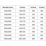 MEXEN - Exo sprchové dveře křídlové 95, transparent, zlatá 817-095-000-50-00