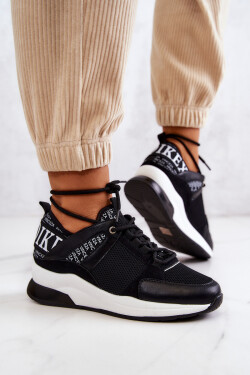 Sportovní Boty Tenisky Na Klínu Černá Lorey 37