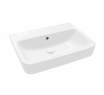 VILLEROY & BOCH - O.novo Umyvadlo na desku, 60x46 cm, s přepadem, bez otvoru pro baterii, AntiBac, CeramicPlus, alpská bílá 4A416JT2