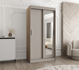 Šatní skříň Abi Moka Rozměry: 100 cm, Barva korpusu + barva dveří: Kašmír + Kašmír