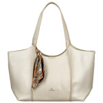 Moderní dámská koženková kabelka na rameno Olga, zlatá