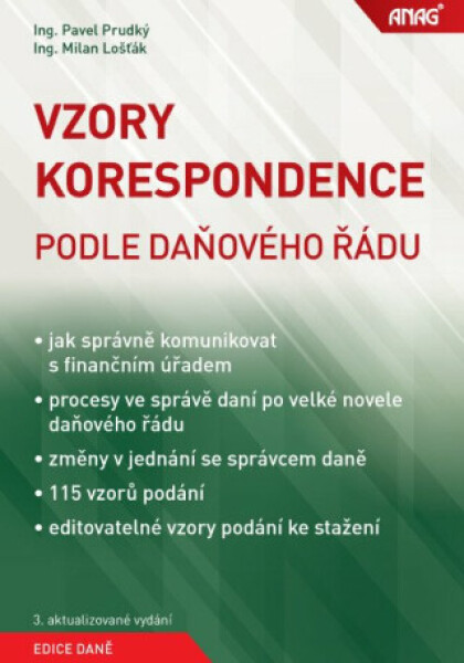 Vzory korespondence podle daňového řádu - Milan Lošťák, Pavel Prudký