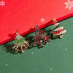 Vánoční brož Swarovski Elements Fionnita - vánoční stromeček, Barevná/více barev