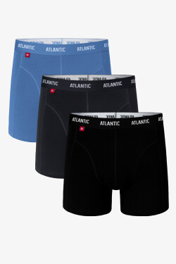 Pánské boxerky 3MH-047 modrá-grafit-černá - Atlantic S