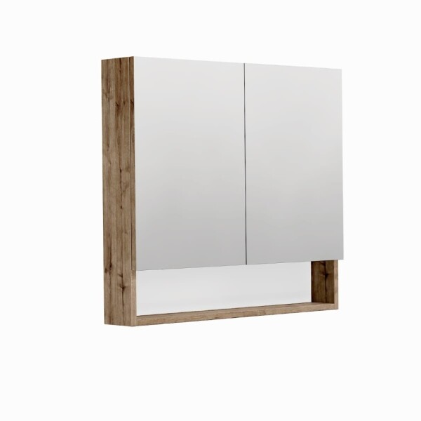 Zrcadlová skříňka SAT Cubeway 80x14x72 cm lamino dub wellington GALCU80DW GALCU80DW