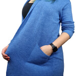 HOSH Dámský kardigan ve střední délce Velikost: UNI, Barva: Vínová