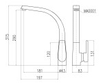 SLEZAK-RAV - Vodovodní baterie dřezová, Barva: Chrom, Rozměr: 1/2'' V819.5