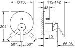 GROHE - Lineare Baterie pod omítku pro 2 spotřebiče, chrom 24064001