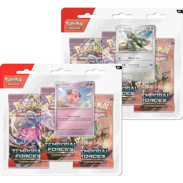 Pokémon TCG: Scarlet &amp; Violet 05 Temporal Forces - 3 Blister Booster