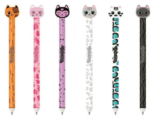 Gumovatelné pero Kočky (mix)
