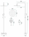 REA - Sprchový set s baterií 150mm MAX Chrom REA-P6616