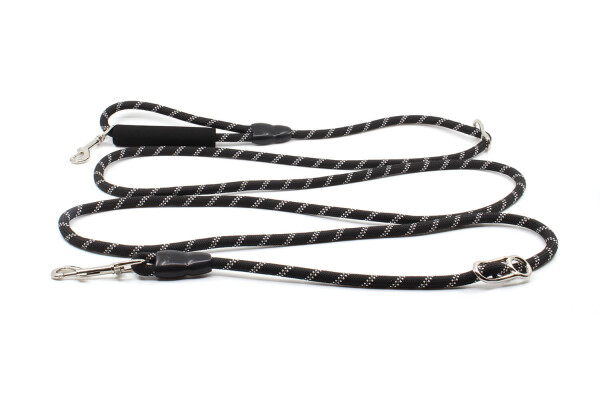 Přepínací vodítko Twist 3 m | lanové, reflexní Barva: Černá, Šířka vodítka: 1 cm