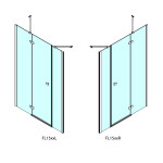 POLYSAN - FORTIS sprchové dveře do niky trojdílné 1300, čiré sklo, levé FL1513L
