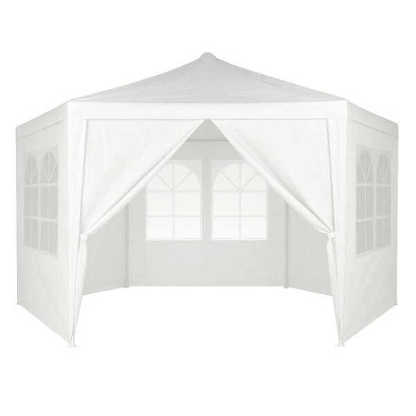 Zahradní altán 2 x 2 m - párty stan se stěnami a okny Bílá