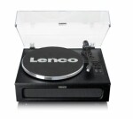 Lenco LS-430BK / Gramofon / 33 45 RPM / AUX-in / RCA-out / Bluetooth / předzesilovač / repro (LS-430BK)