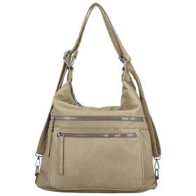 Trendy dámský koženkový kabelko-batoh Pandelix, khaki