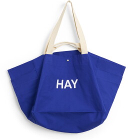 HAY Bavlněná taška Weekend Bag L Electric Blue, modrá barva, textil