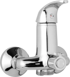 JB Sanitary Nástěnná umyvadlová a sprchová baterie SLIM, 100 mm, otočný přepínač v těle, bez ramínka A00 34 00