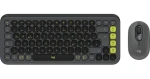 Logitech POP Icon Combo grafitová zelená / Bezdrátová sada klávesnice a myši (920-013106)
