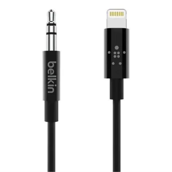 Belkin ROCKSTAR kabel Lightning na 3.5mm jack černá / 0.9m (AV10172bt03-BLK)