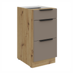 Spodní skříňka Aria 40 D 3S BB - Premium Box Barva korpusu: Černá, Barva dvířek: GR - Graphite AFM