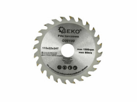 GEKO G00100 / Pilový kotouč vidiový / 115 x 22 mm / 24T (G00100)