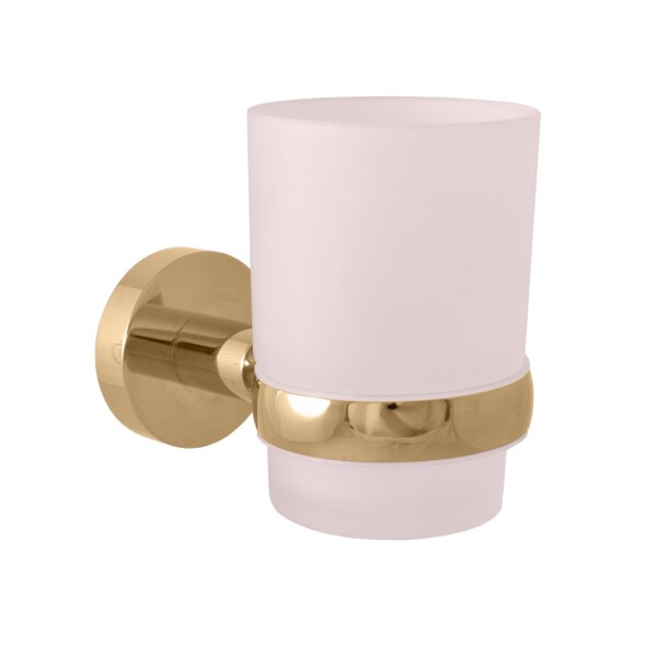 RAV Slezák - COLORADO - Koupelnový doplněk Držák kartáčků skleněný, Zlatá - lesklá COA0201Z COA0201Z