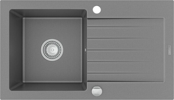 MEXEN - Pablo granitový dřez 1 s odkapávačem 752x436 mm, šedá 6510751010-71