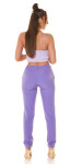 Sexy top Koucla Musthave Crop Top s volánkem lilac Einheitsgroesse