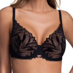 Dámská podprsenka Yasemin 2104 Černá - AVA černá s tělovou 60G