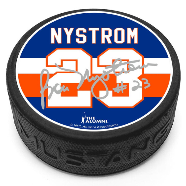 Mustang Puk New York Islanders NHL Alumni Puck - Nystrom