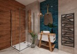Sprchový panel SIKO Bamboo Shower na stěnu s pákovou baterií bambus BAMBOOSHOWER BAMBOOSHOWER