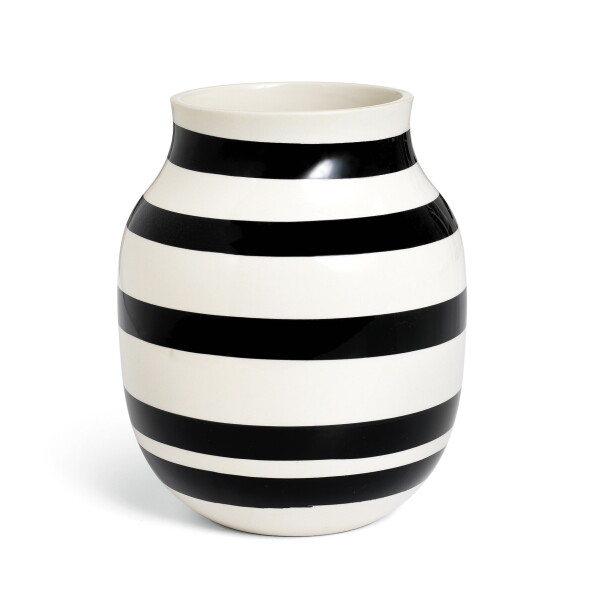 KÄHLER Váza Omaggio Black 21 cm, černá barva, keramika