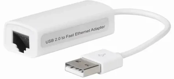 MicroConnect adaptér USB2.0 A (M) - RJ-45 (F) bílá (USBETHW)