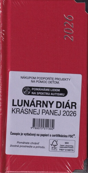 Lunárny diár Krásnej panej 2026 (slovensky) - Žofie Kanyzová