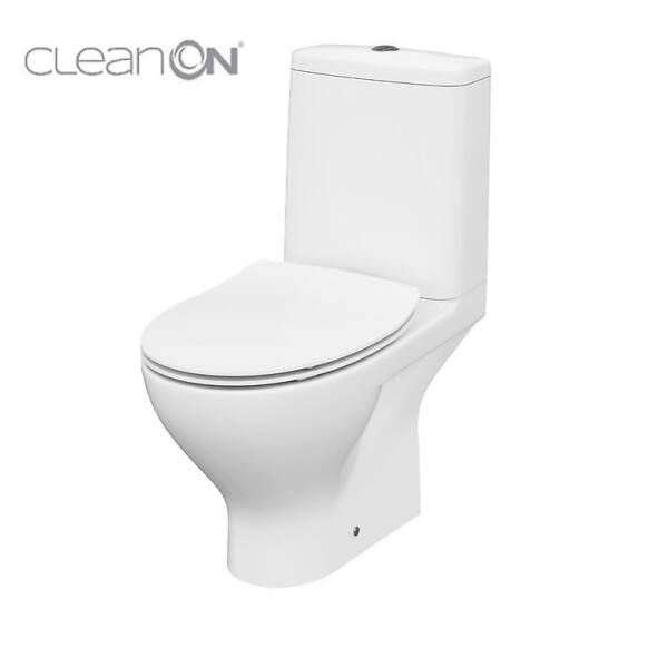 CERSANIT - WC KOMBI MODUO 651 011 3/5 CLEAN ON, SEDÁTKO SLIM DUROPLAST-SOFT CLOSE K116-003