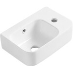 CERANO - Umývátko keramické Pulo - závěsné pravé - bílá lesklá - 37x25 CER-680374