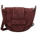 Stylová dámská kožená crossbody kabelka Chiara Weia, vínová